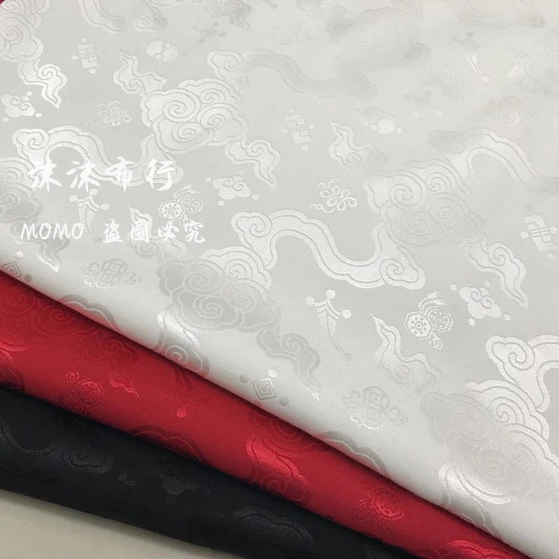 杂宝云纹化纤服装中国风