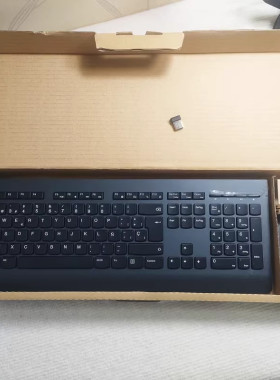 适用于联想西班牙语无线键鼠套装KBRFBD71巧克力键盘笔记本台式