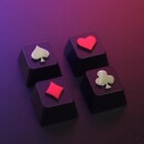 键石扑克牌黑桃爱心花色外设周边机械键盘锌铝合金属个性 键帽按键