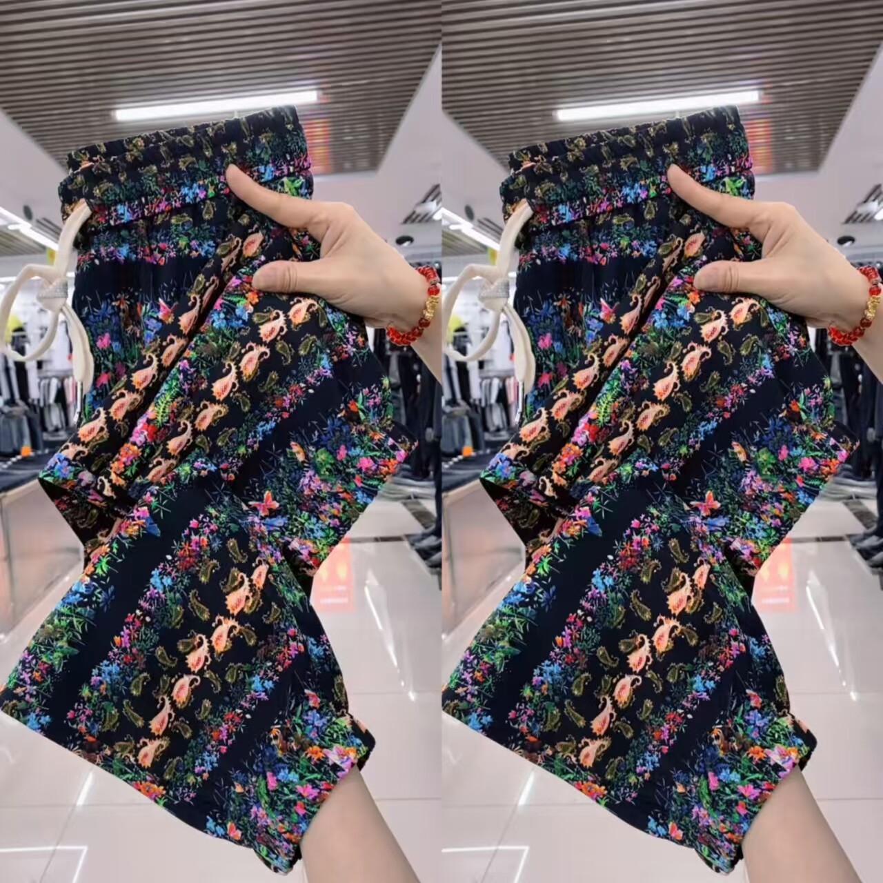 夏季高腰碎花薄款显瘦夏凉裤