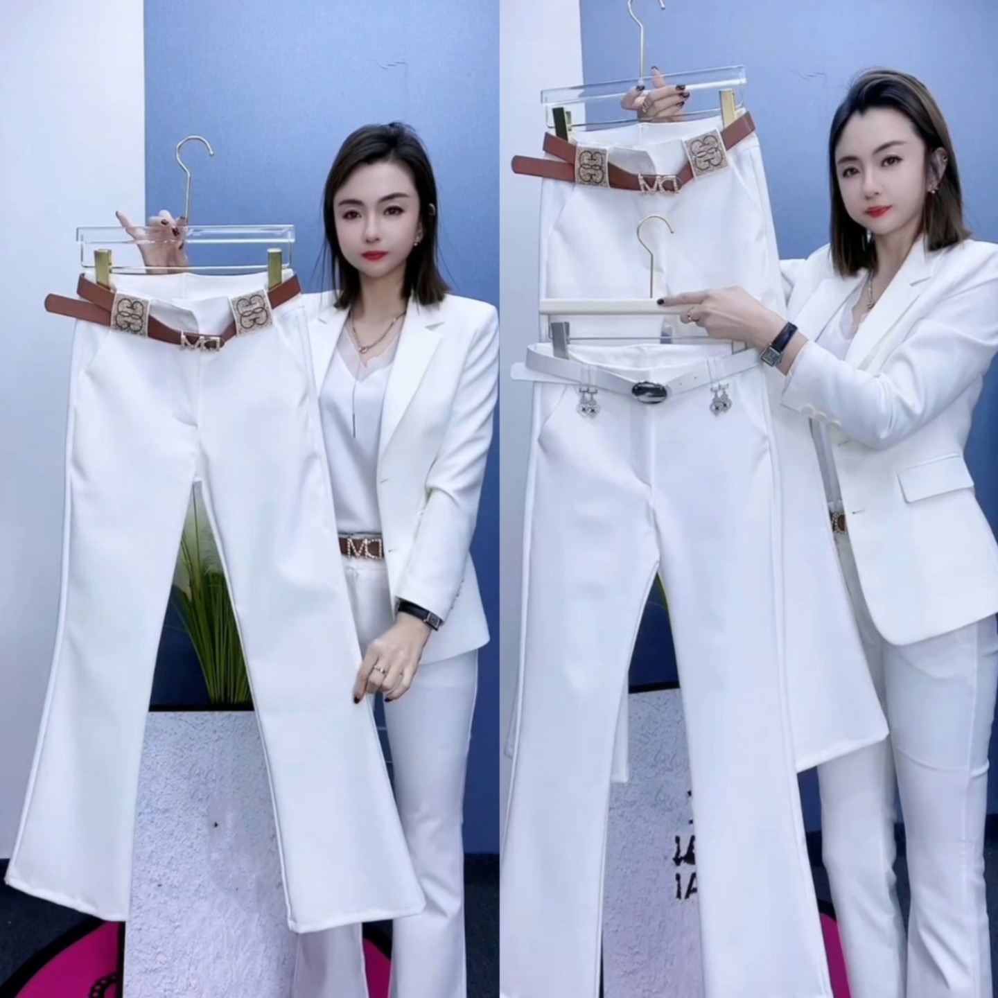 高腰黑色显瘦微喇裤垂感女休闲裤
