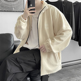 2025秋冬小精灵刺绣立领开衫摇粒绒卫衣男宽松外套W2003P60，女装短外套，电商C323