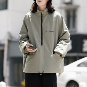 2025秋装cityboy半拉链冲锋夹克外套男 JK82P78 黑2图片