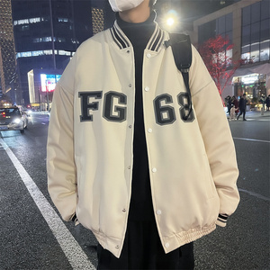 2025冬季棒球服棉衣男潮流棉衣加厚保暖外套 M2007P120控158图片