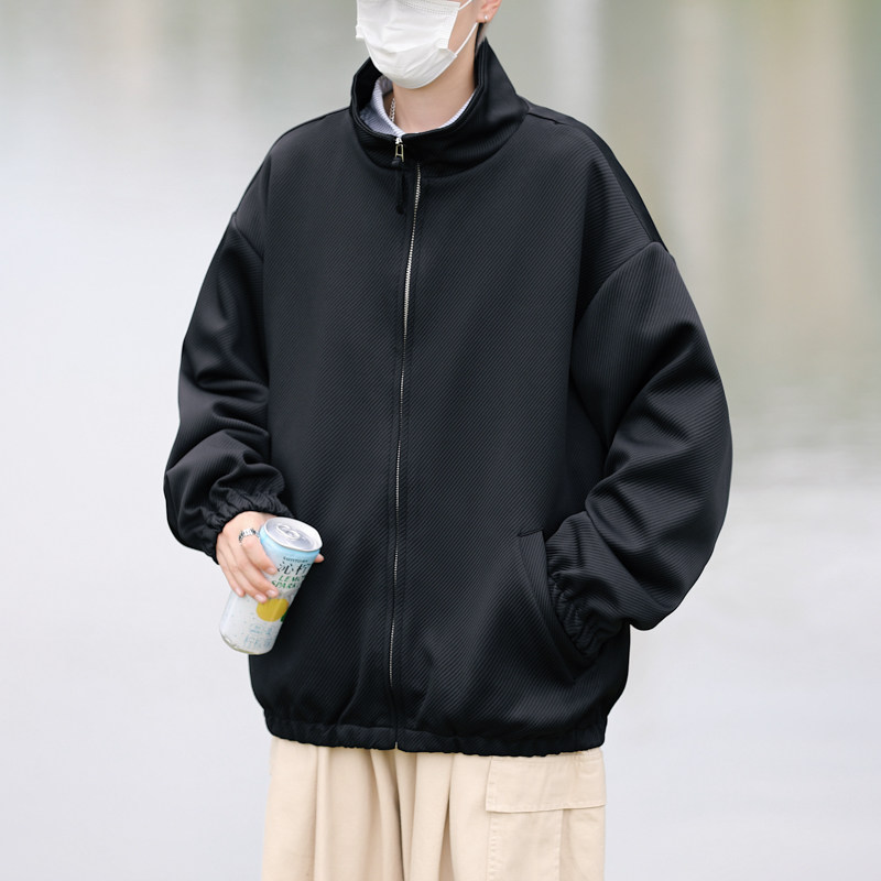 2025春装贴布立领外套男拉链夹克JK85P70,男装夹克,电商C323