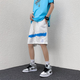 2025夏季印花运动休闲短裤男大码五分裤中裤AK33P28，男装牛仔裤，电商C323