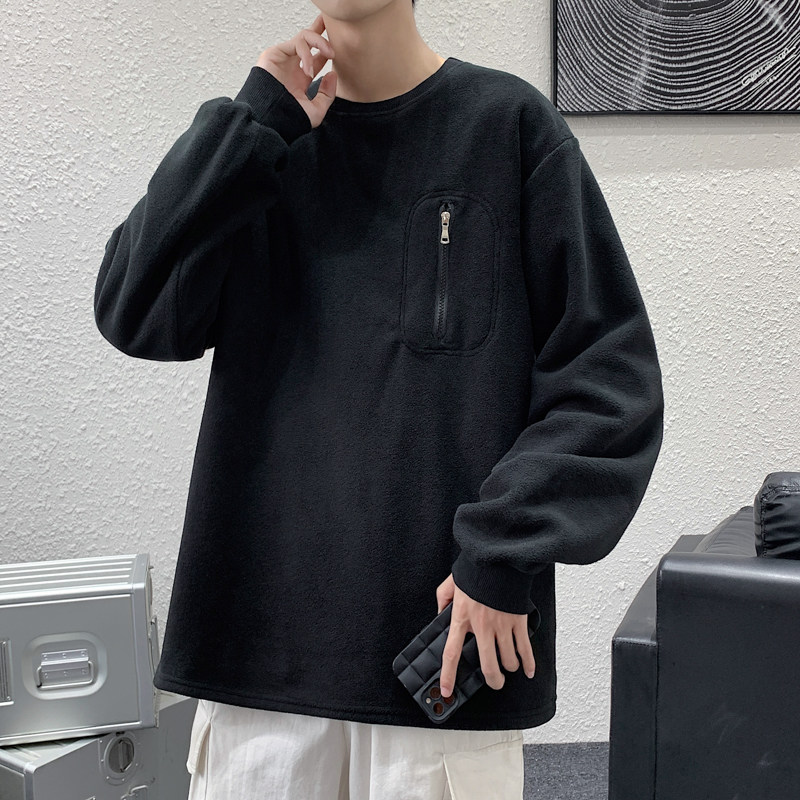 秋冬摇粒绒套头衫卫衣男长袖保暖抓绒W209P45,男装棉衣,电商C323