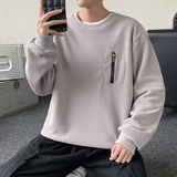 秋冬装摇粒绒套头衫卫衣男长袖保暖抓绒W209P45，男装棉衣，电商C323