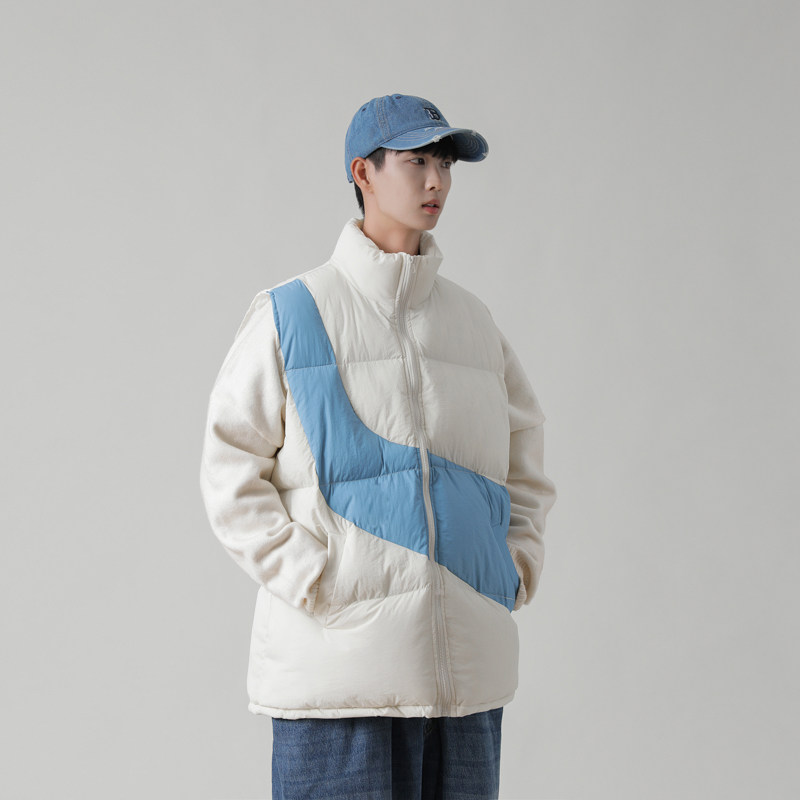 2025冬装撞色棉马甲男士男冬季背心马夹MJ02P75,男装背心/马甲,电商C323