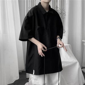 2025夏季工装衬衫男士短袖衬衣宽松休闲衬衫 C203P35图片