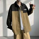 2025秋装印花纯棉长袖衬衫青少年潮流宽松衬衣C209P50，男装衬衫，电商C323