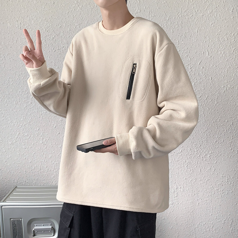 秋冬款摇粒绒套头衫卫衣男长袖保暖抓绒W209P45,男装棉衣,电商C323