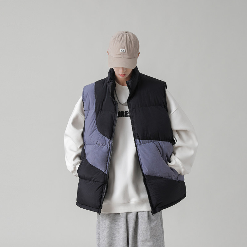 2025冬装撞色棉马甲男士男冬季背心马夹MJ02P75,男装背心/马甲,电商C323