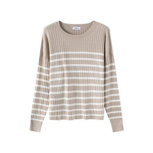 日系外单 秋冬拼色无法比拟的质感毛衣舒适显瘦针织打底衫24134