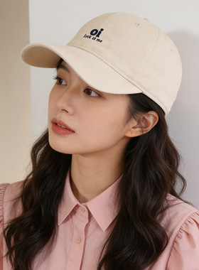 帽子男女同款大头围水洗做旧刺绣鸭舌帽春秋季百搭防晒遮阳棒球帽