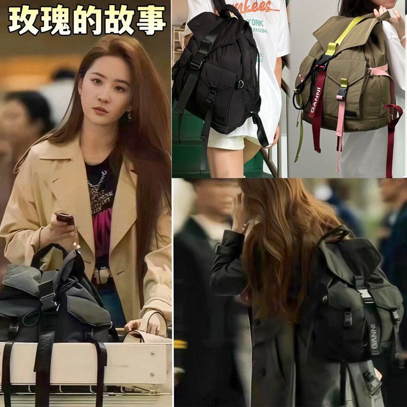 玫瑰的故事刘亦菲同款牛津布双肩包包女轻便防水背包大容量旅行袋