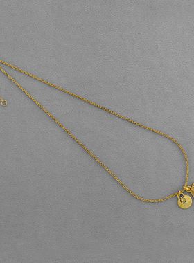 goos*家贝壳吊坠项链 夏季法式小众复古感纹理扇贝吊坠锁骨链