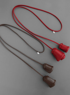 asce*家玫瑰花项链博主aki同款小众轻奢情人节限定玫瑰花项链