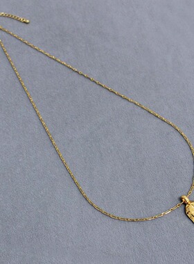 25年法式盾牌项链 新款简约小众精致高级感八芒星盾牌锁骨链