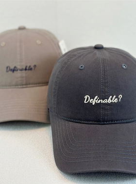 韩版字母刺绣棒球帽子女日系百搭宽檐显脸小户外休闲遮阳鸭舌帽潮