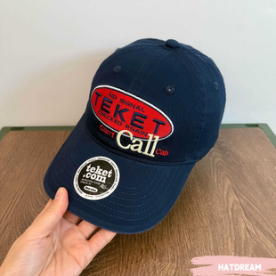 高品质韩版复古TEKET 字母刺绣棒球帽美式潮牌街头嘻哈纯棉鸭舌帽