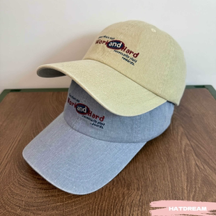Hard刺绣棒球帽街头时尚 and 复古水洗鸭舌帽潮 风Work 高品质工装