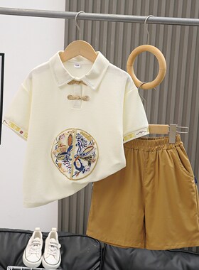 5中大童6男童汉服夏季7套装9国风短袖10儿童12夏装13男孩15岁唐装