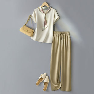 时尚套装女2025气质时髦洋气显瘦宽松减龄职业通勤夏装穿搭一整套