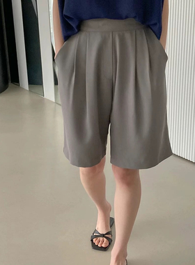 韩国东大门2026夏季新Neutra时尚百搭松紧腰休闲短裤半裤女