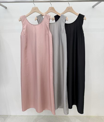 现韩国东大门2026夏季新款GRACIA时尚百搭纯色无袖连衣裙