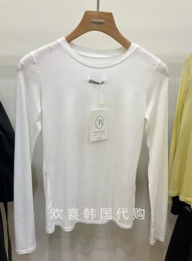 韩国东大门2026春季新品3.another休闲百搭纯色圆领长袖修身T恤