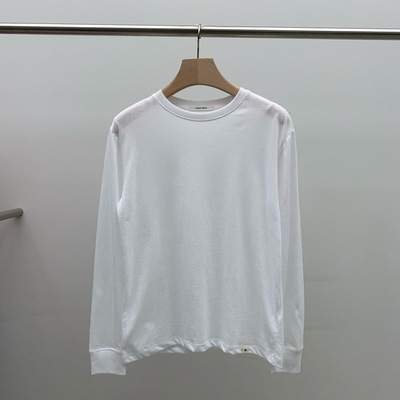 韩国东大门2025冬新品Legacy bone简约休闲宽松纯色长袖T恤