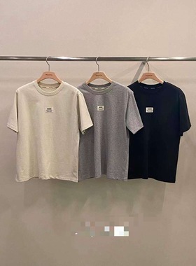 韩国东大门2025冬季新品remaking简约百搭圆领宽松字母短袖T恤