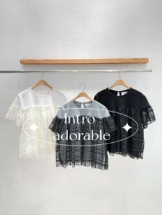 韩国东大门2026春季新品INTRO时尚百搭圆领短袖拼接T恤