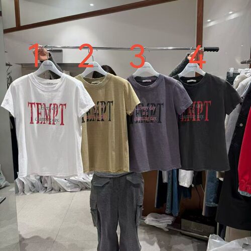 东大门代购夏季字母印花短袖T恤