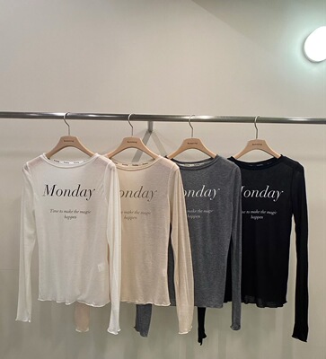 urbanstory (Remaking)韩国东大门代购2026春字母长袖T恤女