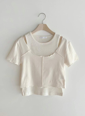 murmuring韩国东大门代购 2024夏季新品 气质上瘾露脐