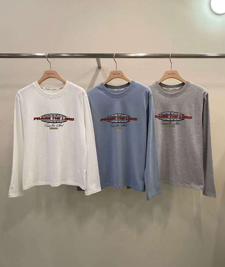 韩国东大门2025冬季新品remaking时尚百搭字母长袖打底衫T恤