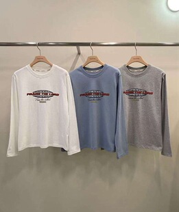 韩国东大门2025冬季新品remaking时尚百搭字母长袖打底衫T恤