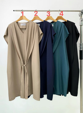 韩国东大门代购2025夏新品Neutra 系带领气质连衣裙女