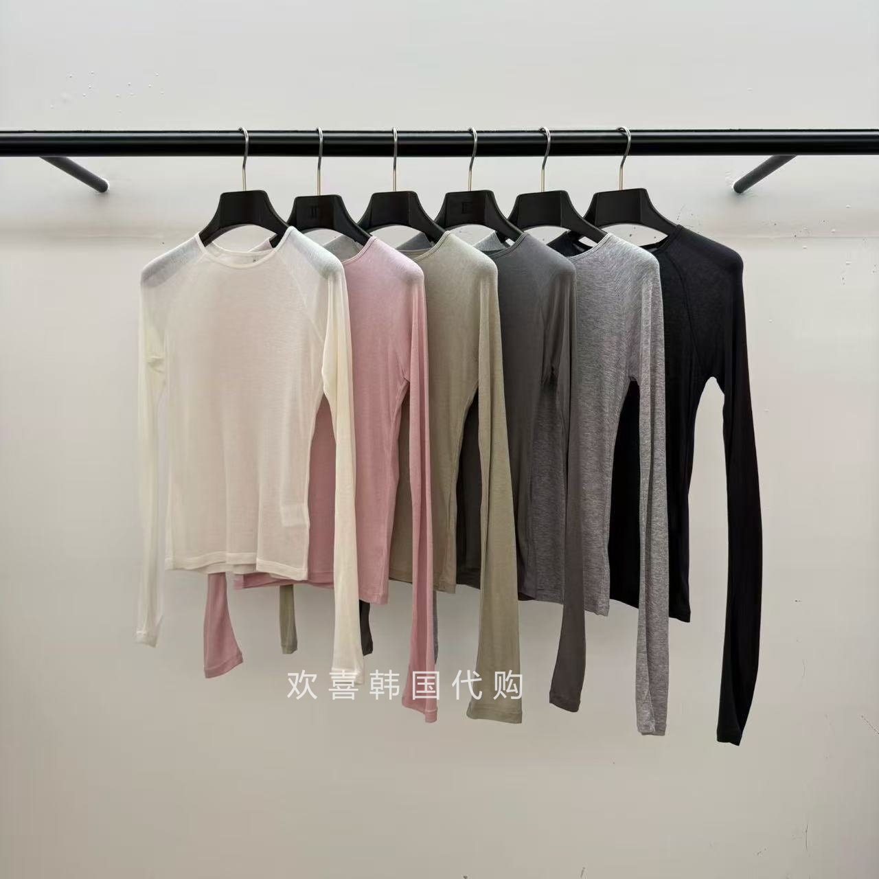 韩国东大门2026春季新品ID-P简约百搭纯色圆领插肩修身长袖套头T,女装/女士精品,T恤,淘宝优惠券,粉丝福利购,淘宝优惠卷