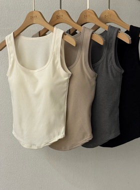 韩国东大门25秋冬新TWENTY FOURSEVEN24/7不规则胸垫背心内衣吊带