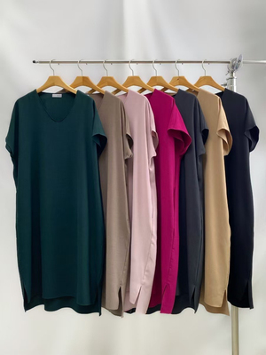 现韩国东大门代购2026夏新款Neutra显瘦v领简约连衣裙女长94