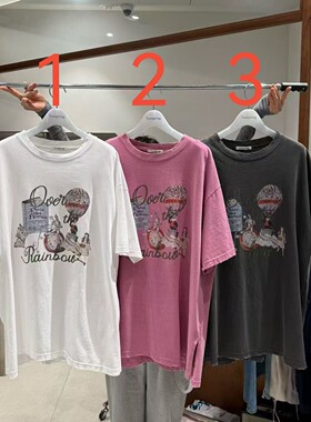 韩国东大门2026夏季新款tempting 简约宽松字母图案百搭短袖T恤