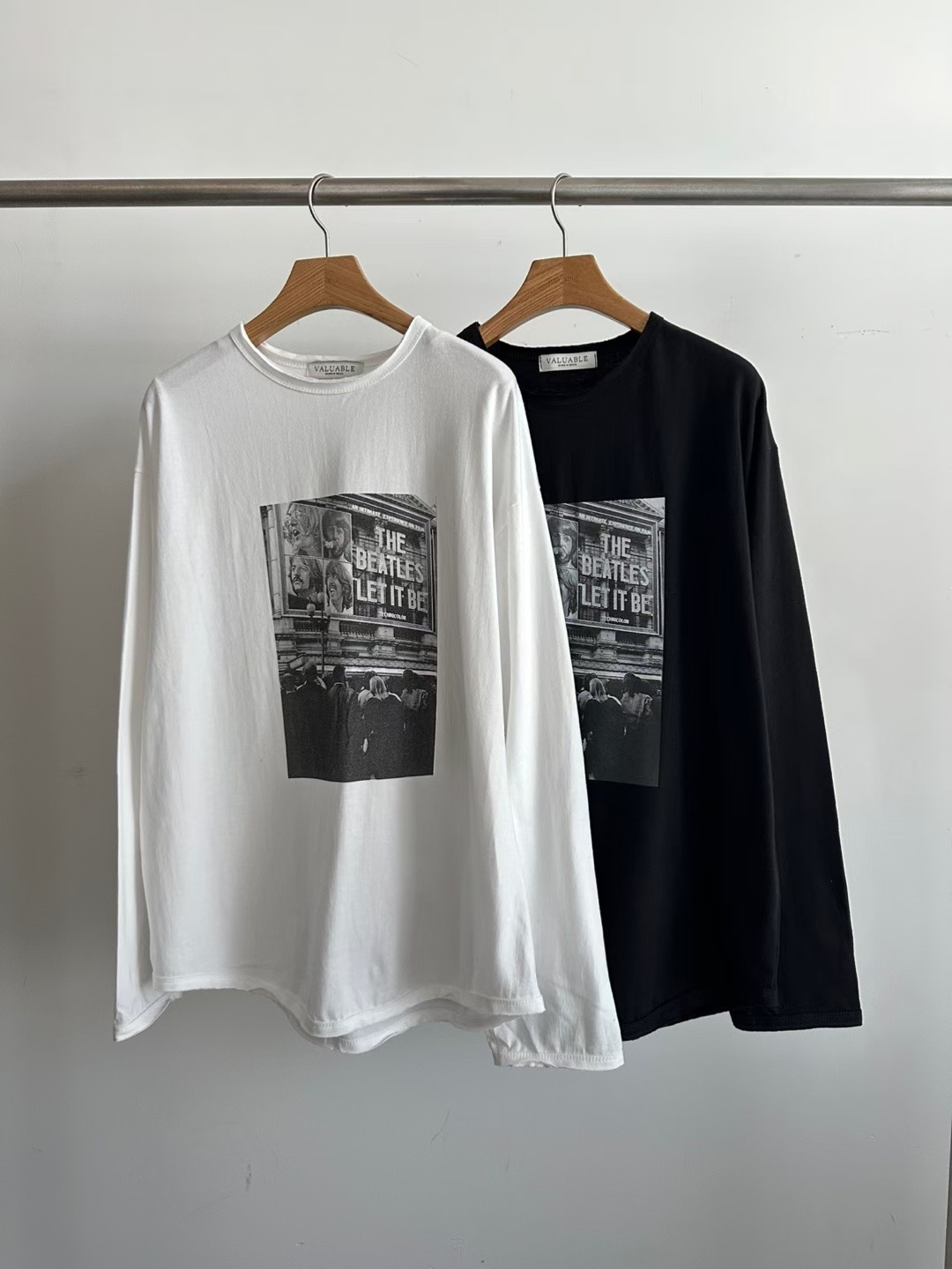 韩国东大门2025秋季新品valuable时尚百搭印花T恤长袖上衣