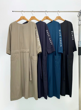 韩国东大门代购2025夏季新款Neutra纯色系带连衣裙