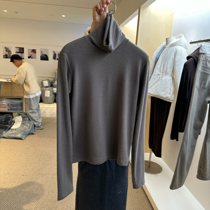 韩国东大门2026春新款ARTISANAL时尚百搭高领修身长袖打底衫