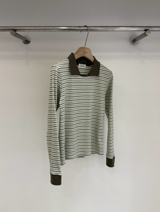 韩国东大门2026春季新品TOOGOOD时尚百搭条纹拼色长袖T恤