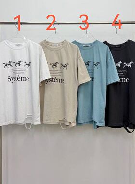 韩国东大门2026夏季新款REVE CITE休闲百搭字母圆领时尚短袖T恤女