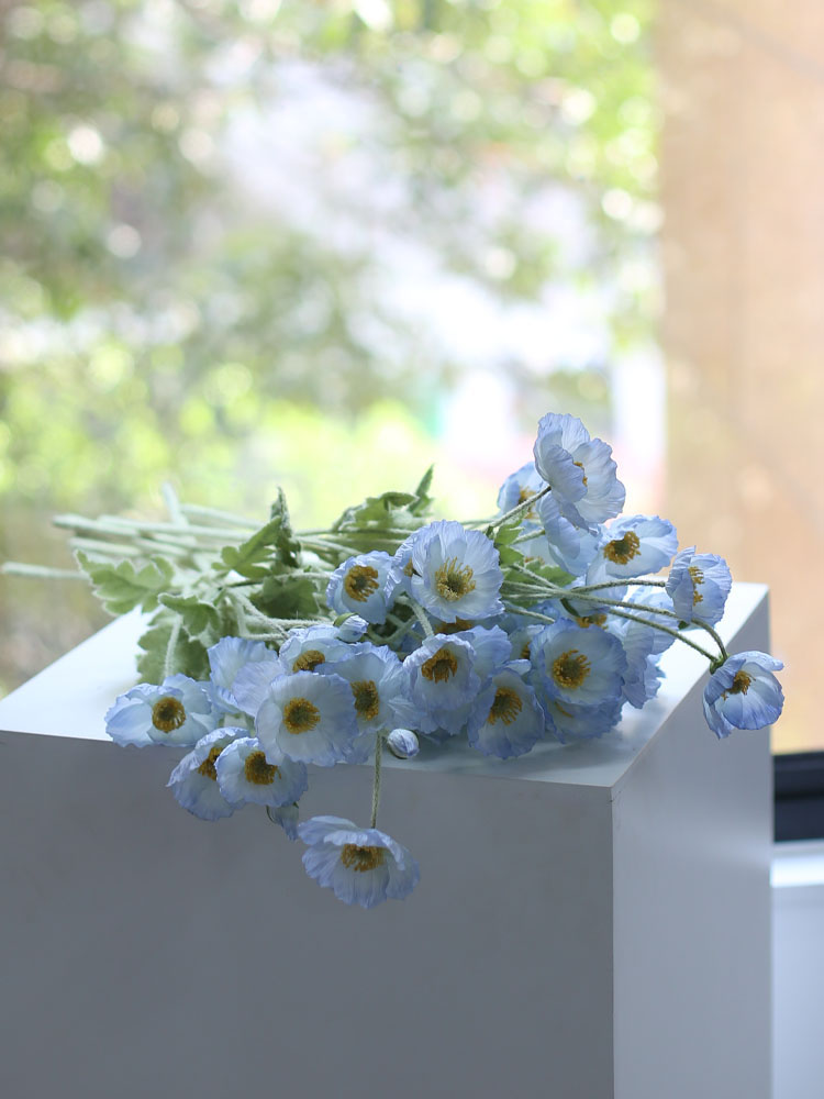 冰岛虞美人罂粟花假花仿真绢花客厅门店野餐旅拍田园道具拍照摆件